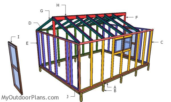 12x16 greenhouse - free pdf plans myoutdoorplans free