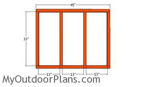 Back wall frame - 4x4 coop