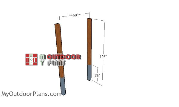 Fitting-the-posts---pergola-bar