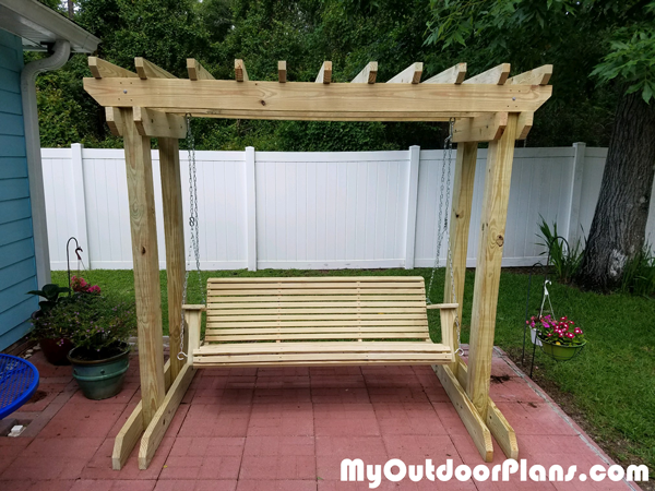 DIY Arbor with Swing MyOutdoorPlans Free Woodworking ...