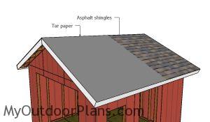Fitting the roofing - Shed Plans