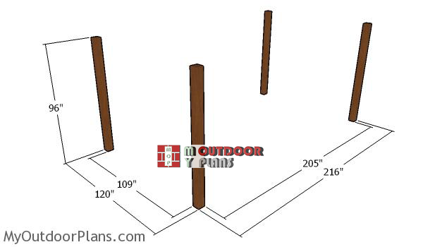 Laying-out-the-10x18-pergola
