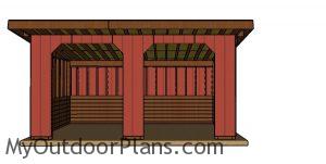10x20 run in shed plans - Front view