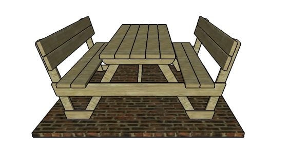 6' Picnic Table with Backrests Plans | MyOutdoorPlans 