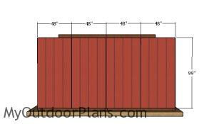 Back wall siding sheets - 10x16 run in shed