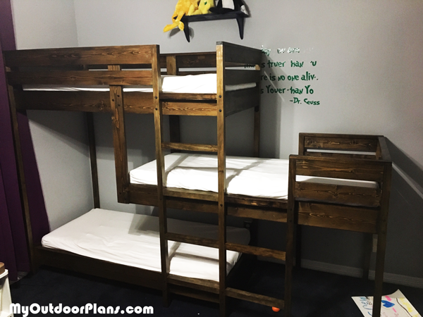 Diy Triple Bunk Bed Myoutdoorplans, Diy Triple Bunk Bed Plans Free