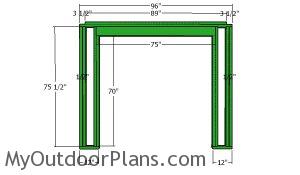 Front wall frame - 5x8 shed