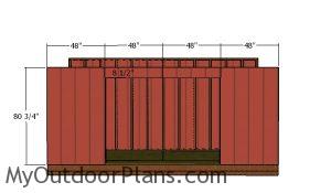 Front wall siding panels - 5x16 shed