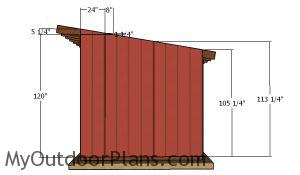 Side siding panels - 10x16 run in shed