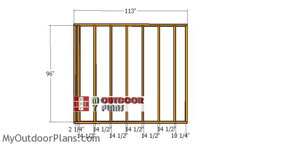 Side-wall-frame---10x20-run-in-shed