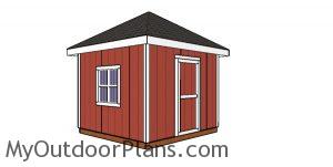 10x10 Shed with a Hip Roof Plans