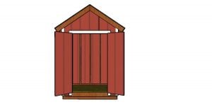 6x4 Gable Shed Plans - Front View