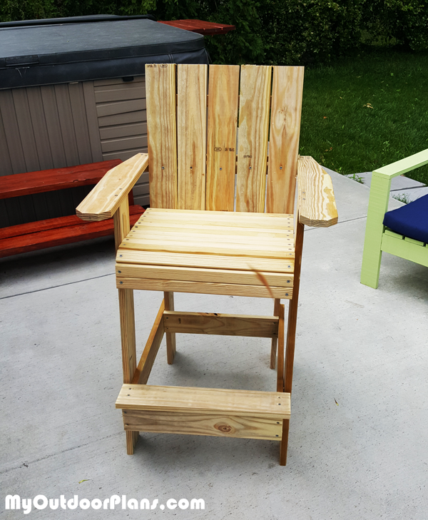 Bar Height Adirondack Chair DIY Project MyOutdoorPlans
