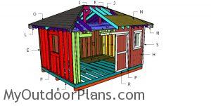 Building a 12x16 shed with hip roof
