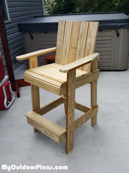 Bar Height Adirondack Chair - DIY Project MyOutdoorPlans ...