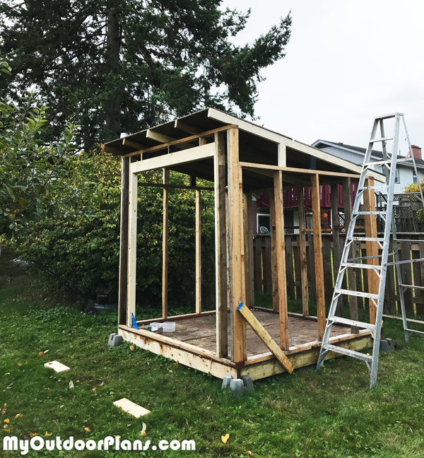 8x8 lean to shed - diy project myoutdoorplans free