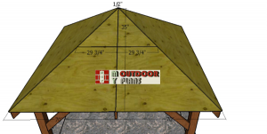 Fitting-the-gazebo-roof-sheets