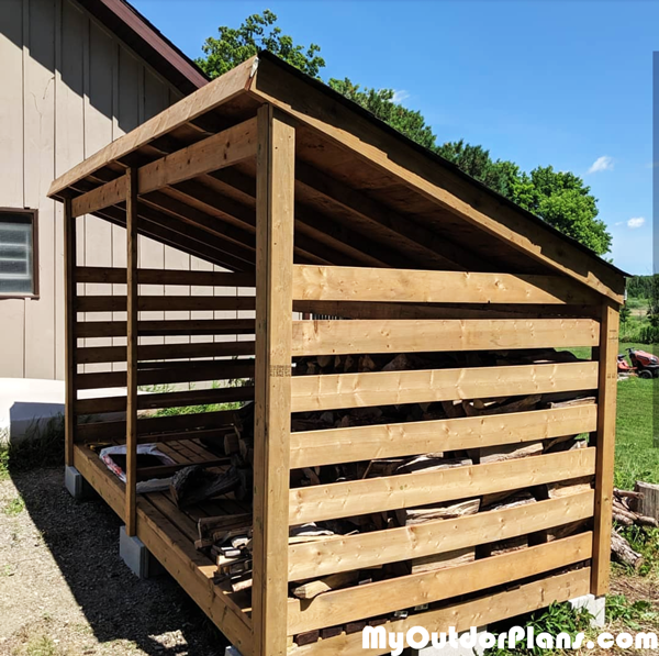 How to Build a 3 cord Firewood Shed | MyOutdoorPlans ...