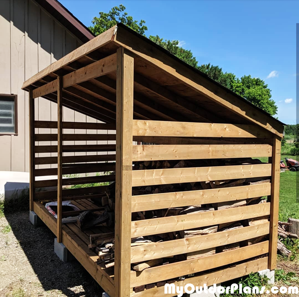 large diy firewood shed myoutdoorplans free