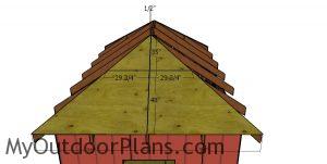 Side roof sheets - 10x16 shed with a hip roof