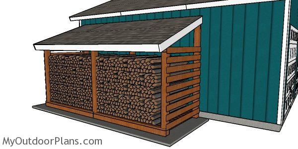 5 Cord Firewood Shed - Free DIY Plans | MyOutdoorPlans 