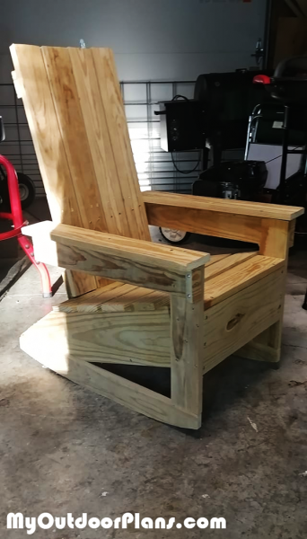 Rocking Adirondack Chair - DIY Project MyOutdoorPlans 