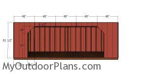 8x20 Firewood Shed - front wall panels