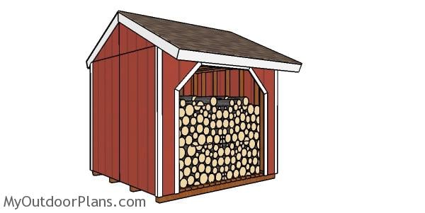 8×8 Firewood Shed Plans