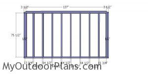 Back wall frame - 8x12 shed