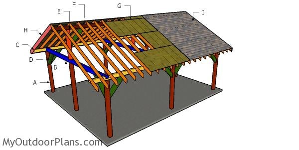 20×24 Pavilion Roof Plans