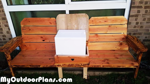DIY Large Double Chair Bench with Cooler MyOutdoorPlans
