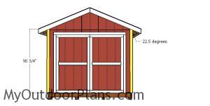 Front and back wall trims - 10x24 storage shed