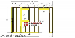 Front-wall-frame---12x12-hip-roof-shed