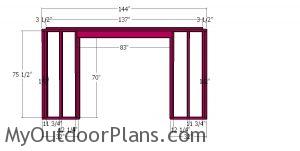 Front wall frame - 8x12 shed