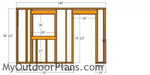 Side wall frame with door