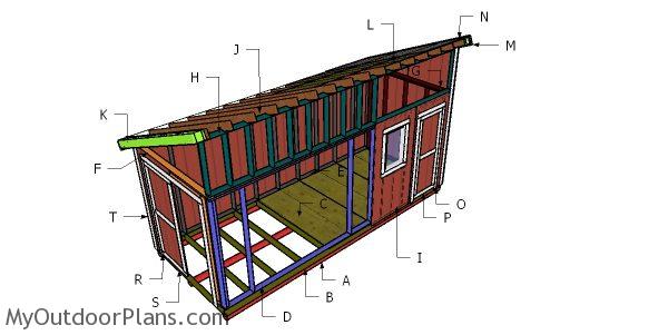 8x20 Lean to Shed Roof Plans | MyOutdoorPlans | Free 