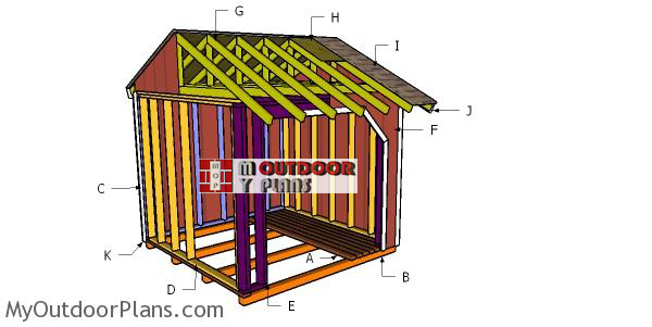 Building-a-8x8 firewood shed