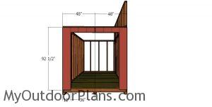 Front wall siding sheets - lean to shed