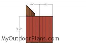 Side wall siding - 8x20 lean to shed