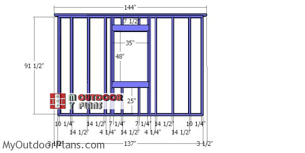 Side-wall-with-frame---12x18-lean-to-shed