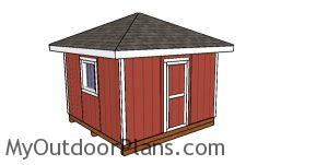 12x12 Shed with Hip Roof Plans