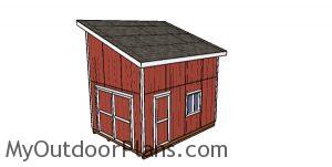 12x16 Lean to Shed with Loft Plans