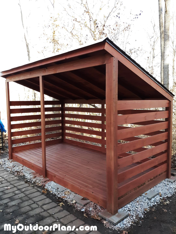 diy 2 cord wood shed howtospecialist - how to build