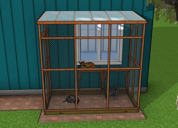 4x8 Catio Plans - front view
