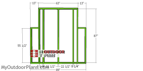 Back-wall-frame---8x20-shed