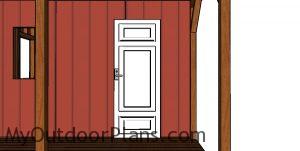 Fitting the door - 12x22 cabin