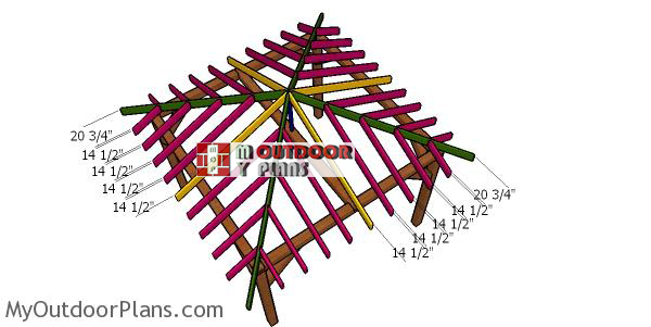 Fitting-the-jack-rafters---12x12-hip-roof