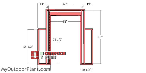 Front-wall-frame-diy-shed