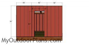 Front wall siding sheets - 12x12 shed