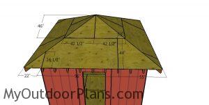 Roof sheets - 12x12 hip shed